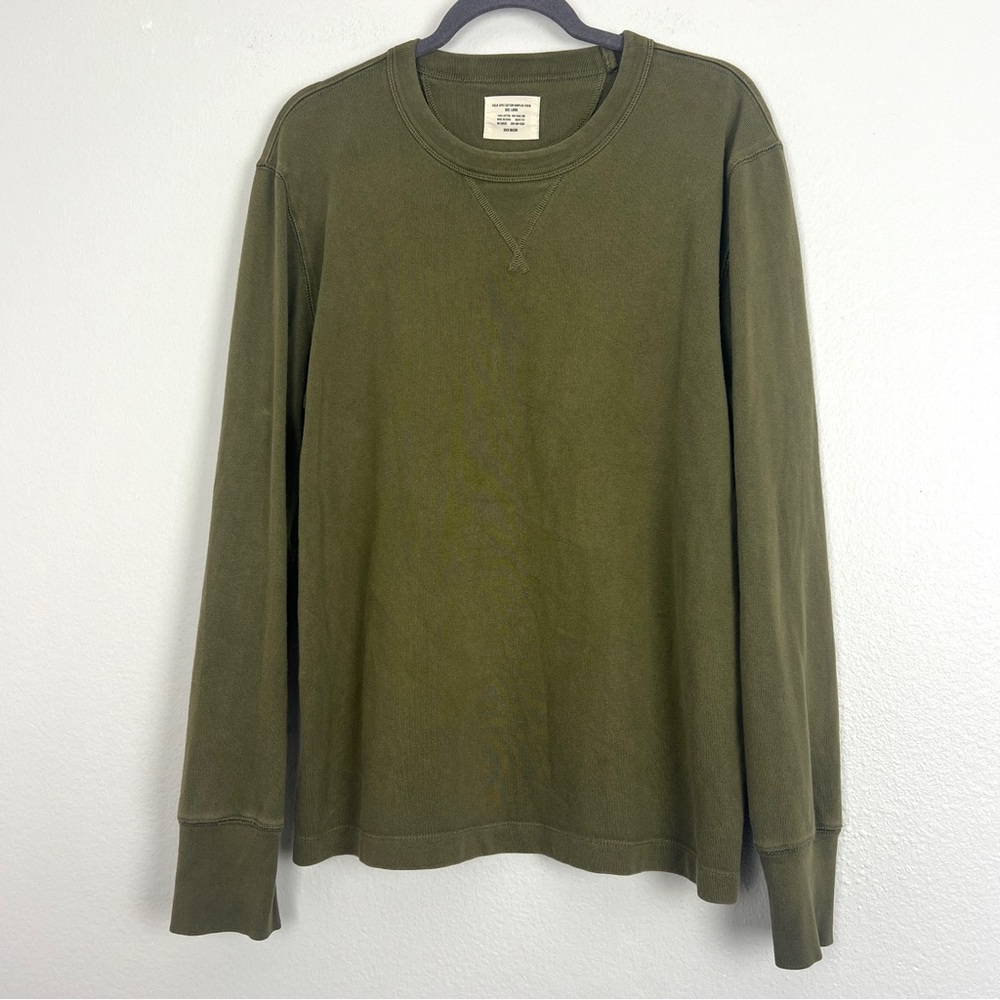 Buck Mason Olive Green Crewneck Sweatshirt